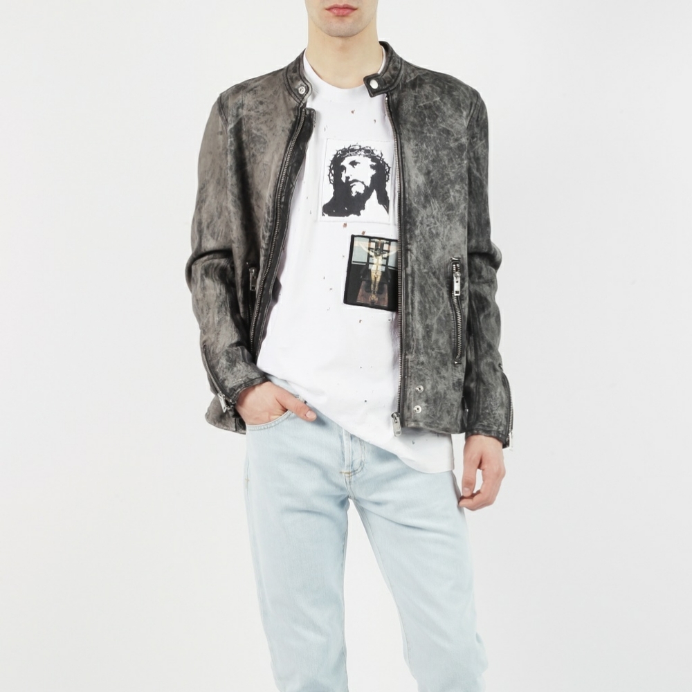 Diesel l-edger leather jacket xl